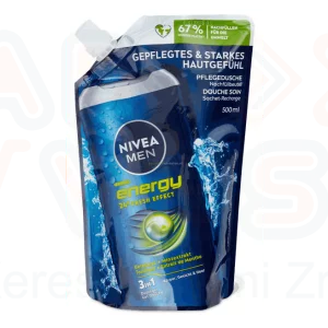 NIVEA MEN tusfürdő utántöltő 500 ml Energy